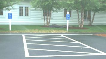 It is illegal for anyone, at any time, to park in the striped access aisle!