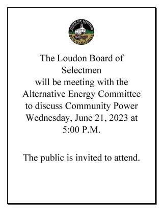 Public meeting with the Energy Committee and BOS